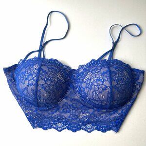 CHROMA TALE PUSH UP LACE BRALETTE BOGO BRAS! STYLE: LOS ANGELES COLOR: BLUE